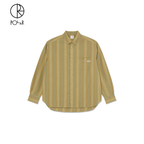 PolarSkateCo美式条纹衬衫男