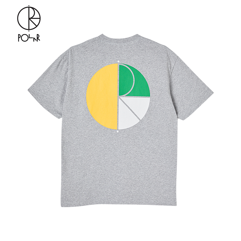 polar skate co 3 tone fill logo tee 印花 logo情侣宽松短袖t恤