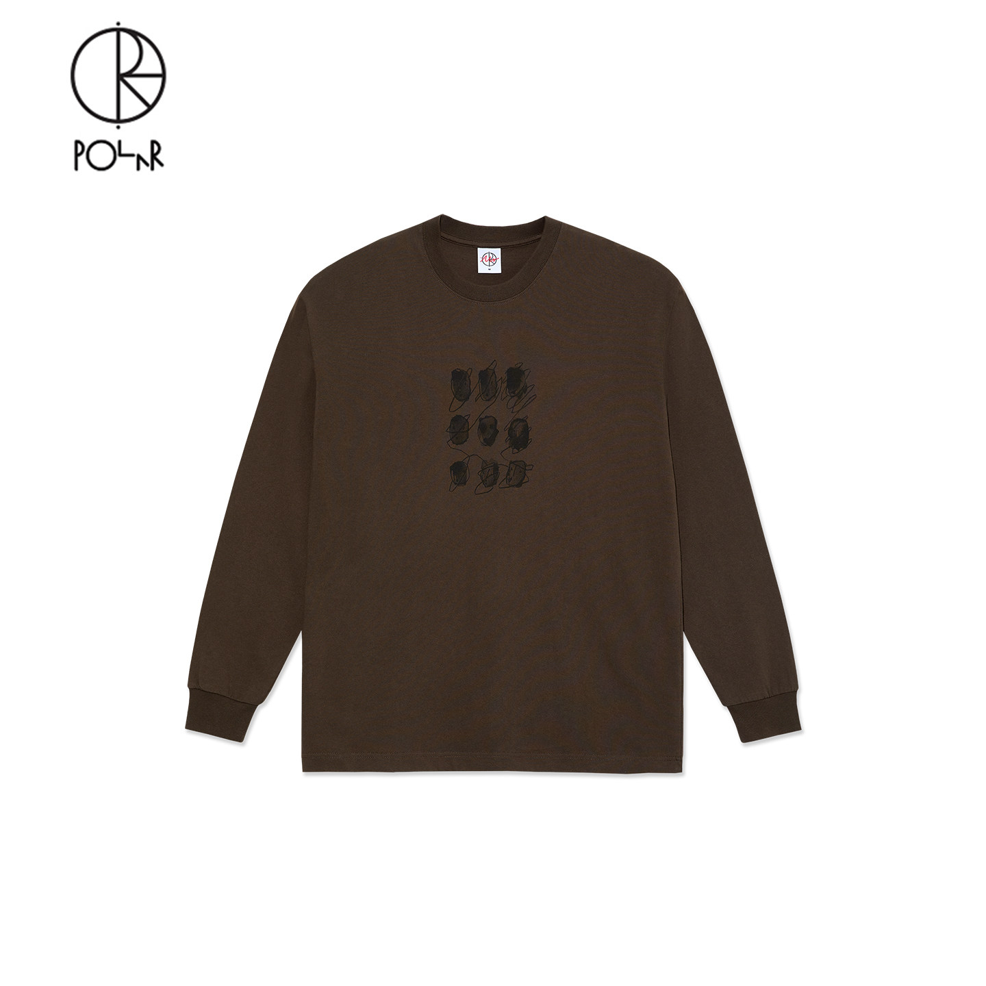 PolarSkateCo印花长袖T恤男