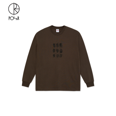 PolarSkateCo印花长袖T恤男