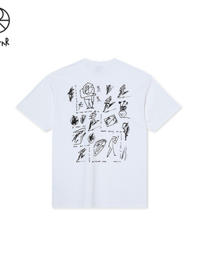 Polar Skate Co Sad At Times Tee抽象印花街头潮流滑板短袖T恤男