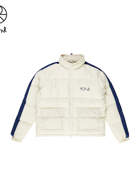 Polar Skate Co Stripe Puffer 宽松休闲拼接立领羽绒服情侣外套