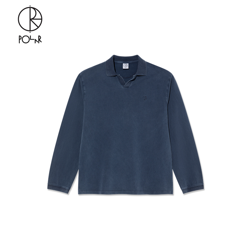 PolarSkateCo简约长袖polo衫