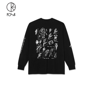 Sad 满印重磅纯棉滑板长袖 Skate T恤潮 Tee Polar Times