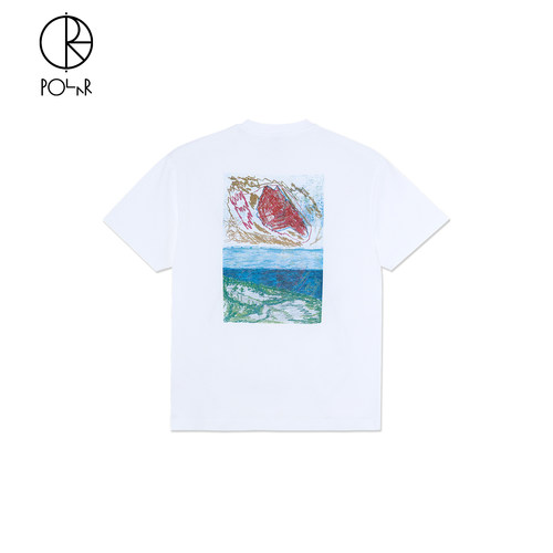 PolarSkateCo风景印花白色短袖