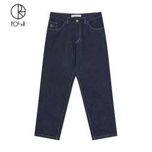 Pants 25新品 Polar 配色口袋刺绣直筒街头老爹牛仔裤 Skate