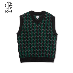 Knit Zig Zag 滑板运动锯齿针织背心马甲男 Vest Skate Polar