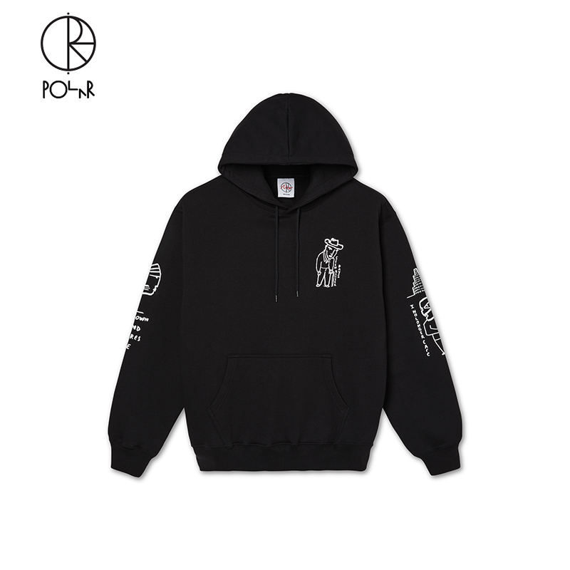 PolarSkateCo印花连帽衫卫衣