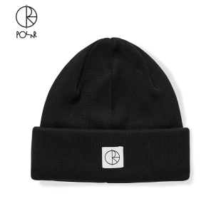 Skate Cotton Fold Beanie贴布Logo针织毛线冷帽 Double Polar