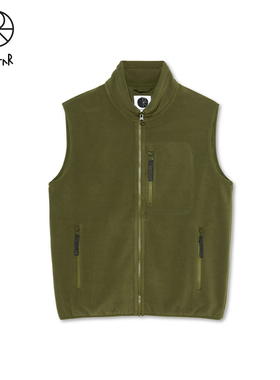 Polar Skate Co Basic Fleece Vest 秋摇粒绒休闲运动背心马甲潮