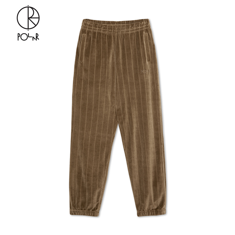 Polar Skate Co Stripe Velour Sweatpants 条纹丝绒束脚休闲裤男 男装 休闲裤 原图主图