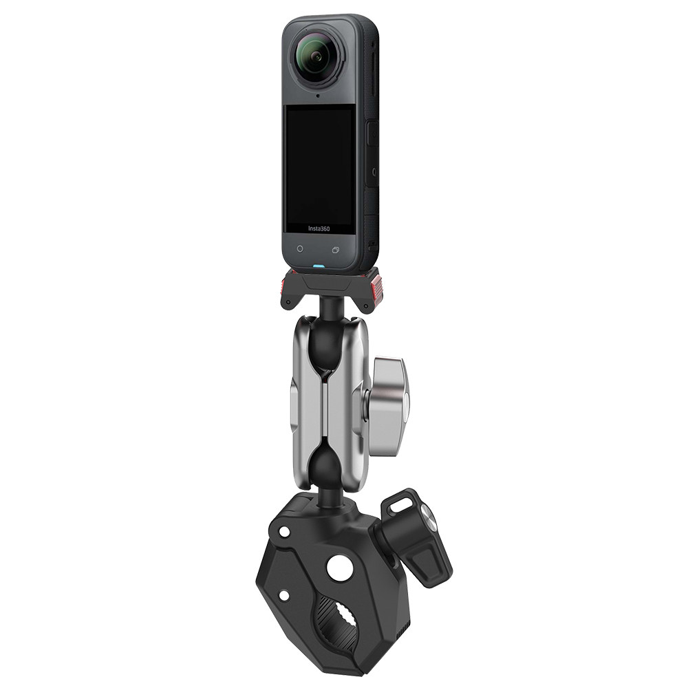 骑行支架适用影石Insta360x5运动相机摩托车专用vlog山地车自行车单车固定夹支架蟹钳子带磁吸快拆底座支架