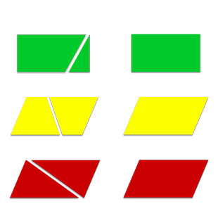 平行四边形教具三角形多边形的面积公开课比较图形推导套装数学五年级学具活动框架教师演示几何图形磁吸教具