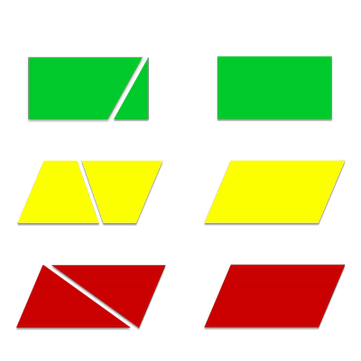 大号磁性平行四边形面积教具