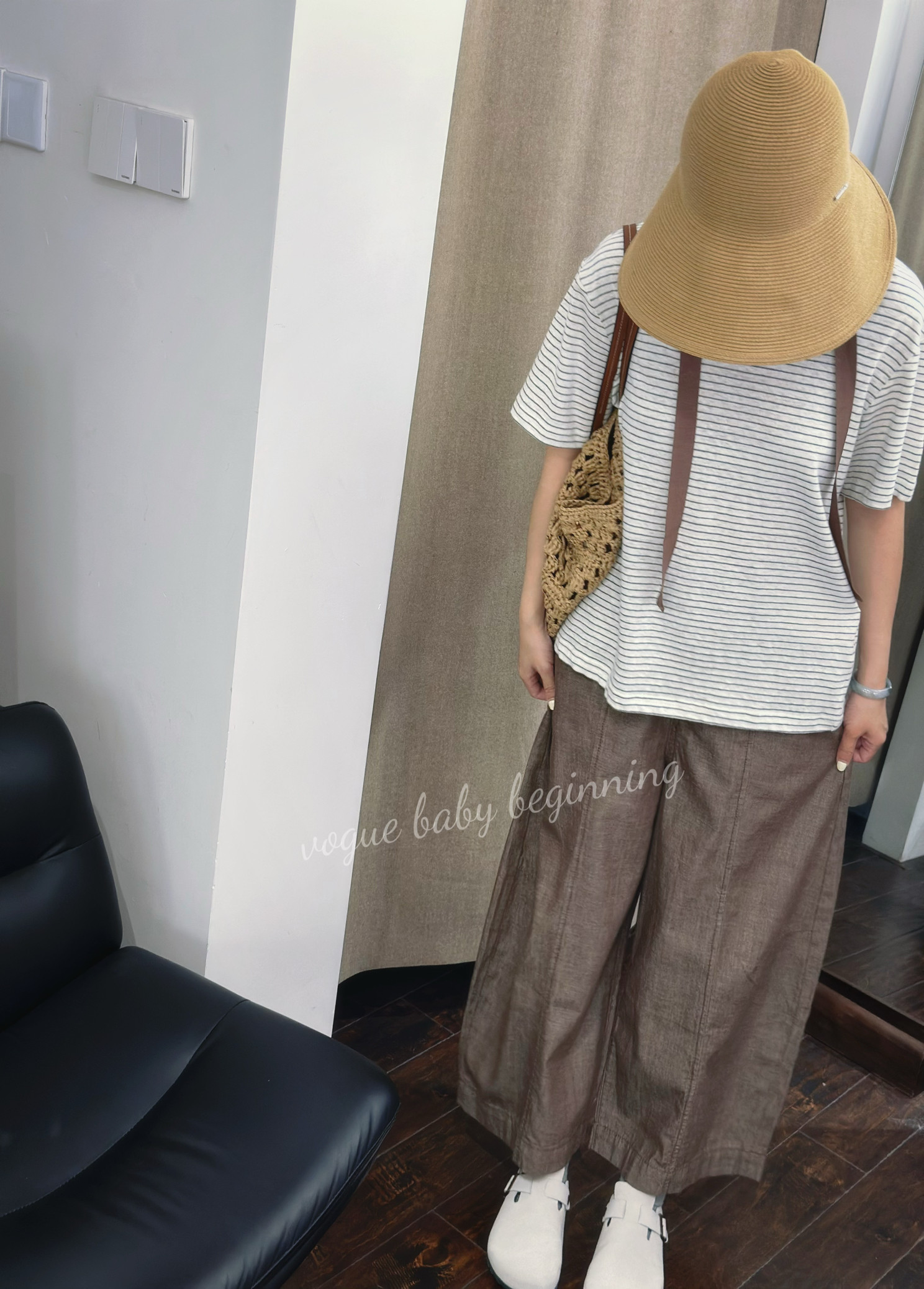 松弛设计感牛仔阔腿八分裤女夏季新款高腰垂感宽松休闲亚麻牛仔裤