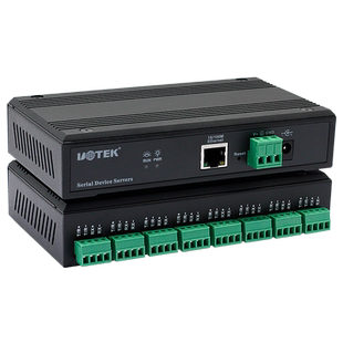 宇泰(UOTEK)工业级485转以太网模块TCP/IP转8口rs485/422串口服务器modbus双向通讯串口转网口UT-6808MT