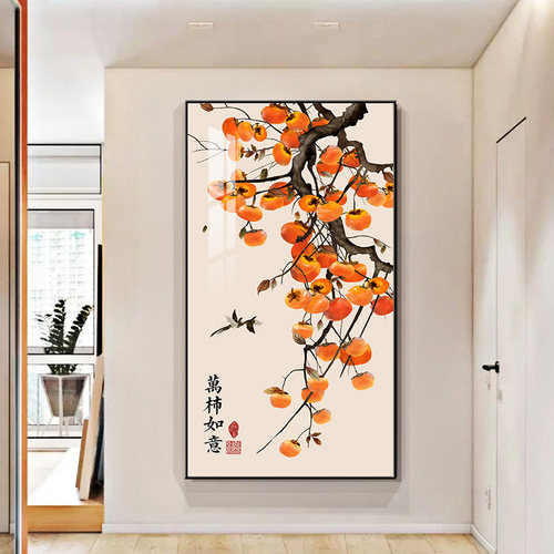 玄关新中式走廊过道尽头墙壁画