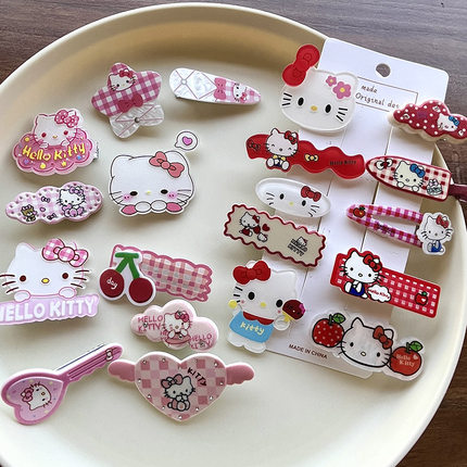 Hello Kitty卡通发夹小女孩可爱甜美发饰女童刘海夹儿童发卡头饰