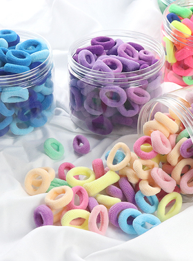 儿童发饰宝宝基础皮圈头绳彩色小号毛巾发圈小女孩头饰头绳橡皮筋