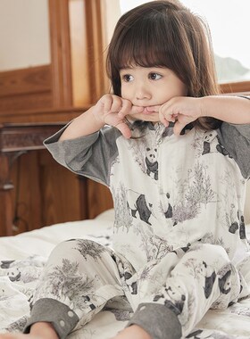 721星球婴幼儿睡袋竹棉七分袖双层纱夏季宝宝分腿薄款儿童防踢被