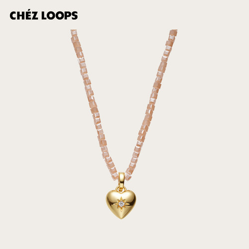 CHEZLOOPS晨露之心项链爱心吊坠