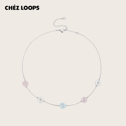 CHEZ LOOPS花瓣絮语项链原创高级感滴胶锁骨链可叠戴项链生日礼物