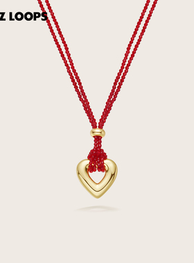 CHEZ LOOPS闪闪心锁项链原创高级感新款镀金爱心锁骨链女新年礼物