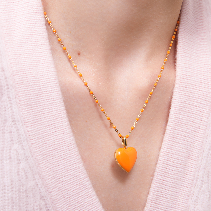 CHEZLOOPS珐琅女轻奢小众项链