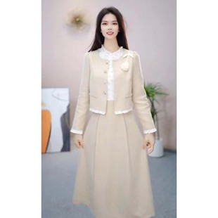 减龄收腰显瘦外套裙子套装 女小香风时尚 两件套DM0067 新款 2025秋季