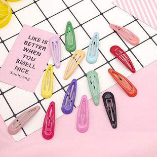 女童彩色水滴形发夹女少女心刘海碎发夹发卡儿童可爱头饰简约百搭