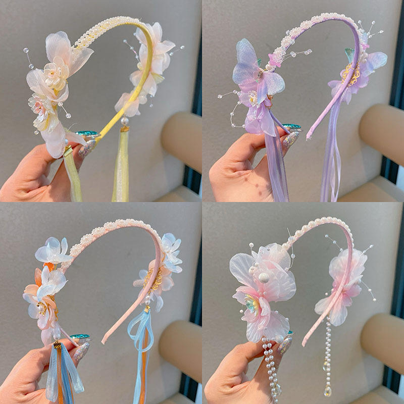 卷糖果儿童古风琉璃珍珠发箍