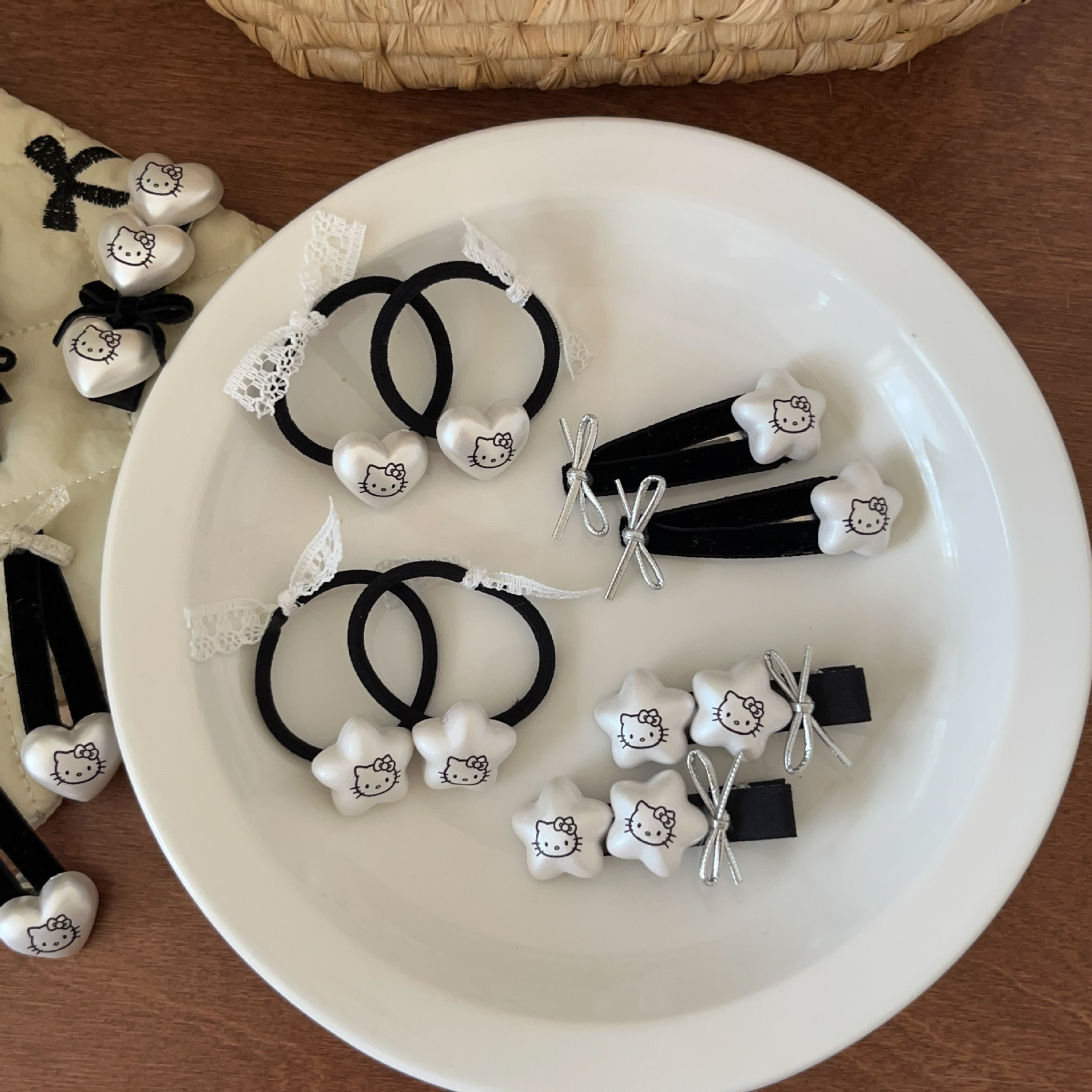 卷糖果儿童发饰kt猫星星发夹