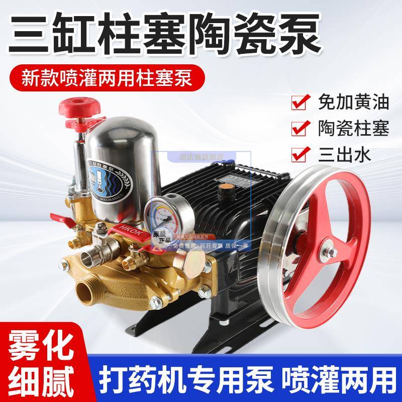 三缸柱塞泵喷药机喷雾器高压农用园林果树小型家用电动喷洒农药泵