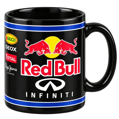 RedBull英菲尼迪赛车涂装马克杯黑色陶瓷咖啡杯车迷水杯
