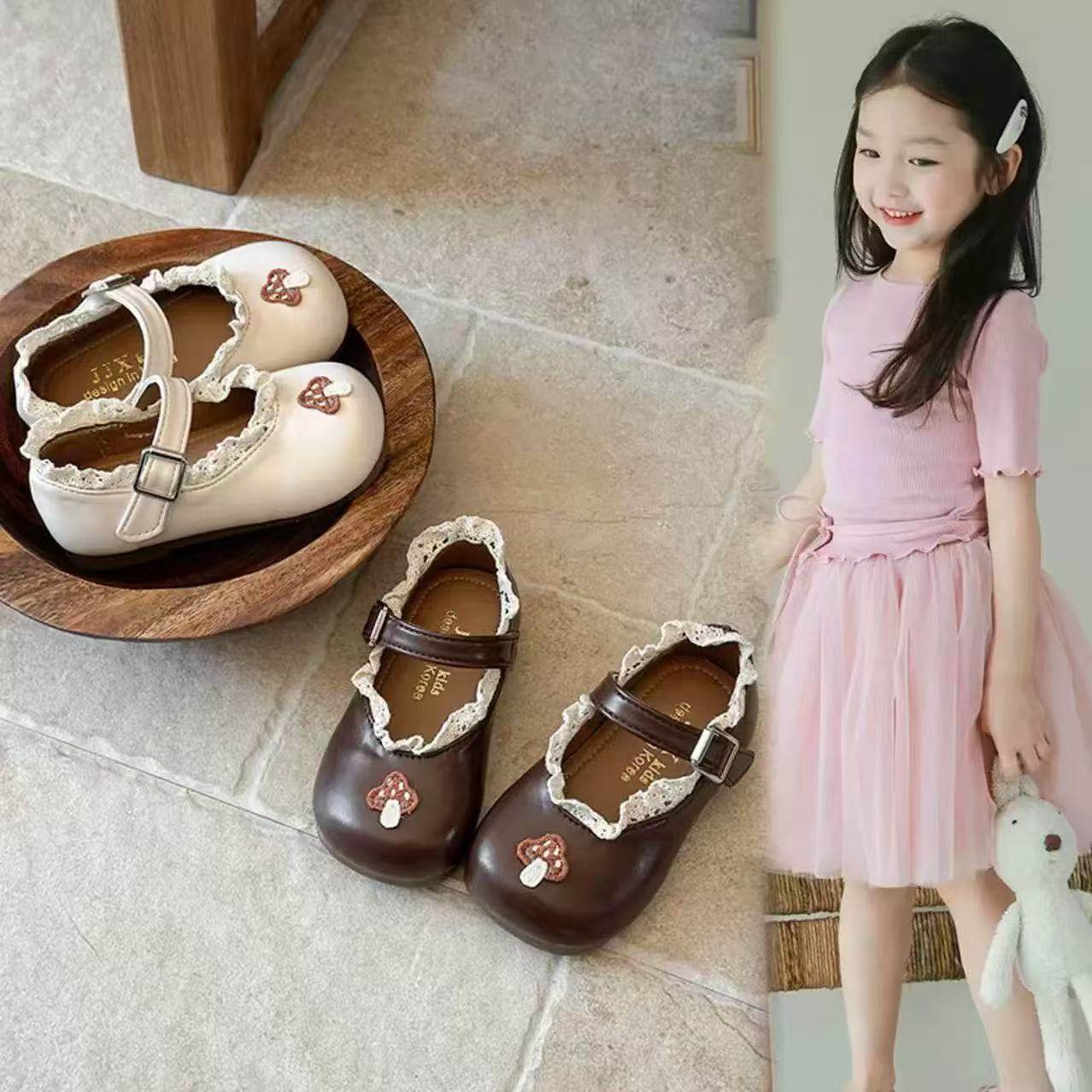 踏步兔女童皮鞋2026春秋新款儿童鞋子小女孩公主豆豆鞋浅口玛丽珍,童鞋/婴儿鞋/亲子鞋,皮鞋,淘宝优惠券,粉丝福利购,淘宝优惠卷