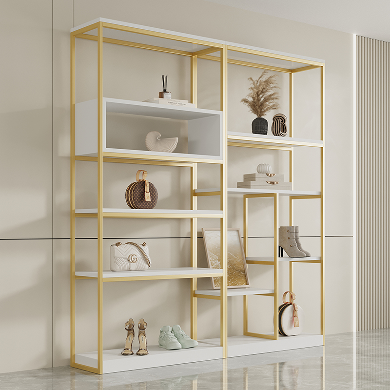 美容院产品展示柜化妆品置物架鞋店鞋架展示架包包架子陈列架落地