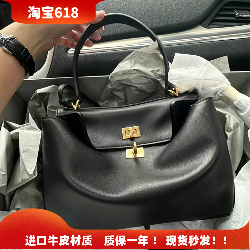 2026新款凯莉包托特包大容量真皮手提包女通勤慵懒风单肩腋下大包