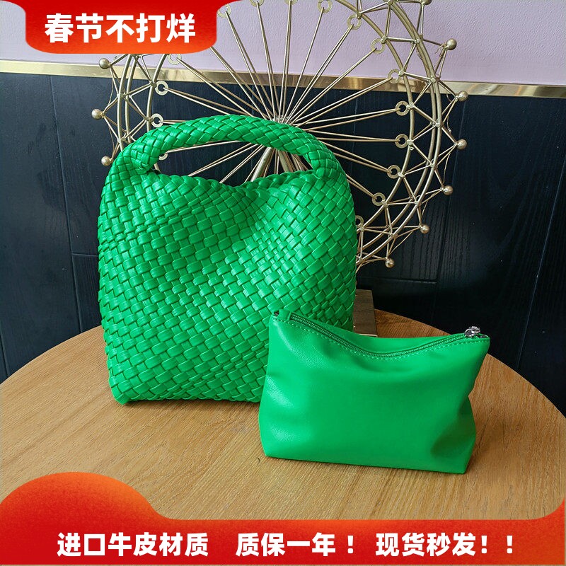 小众设计手工编织女包子母包手提托特包2026新款手拎菜篮子水桶包