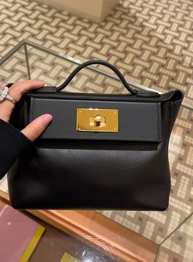 2025新款2424mini凯莉包头层牛皮饺子包翅膀包手提单肩斜挎包女