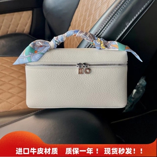LP19饭盒包牛皮gigi同款 单肩斜挎化妆盒子小包 手提凯莉包2026新款