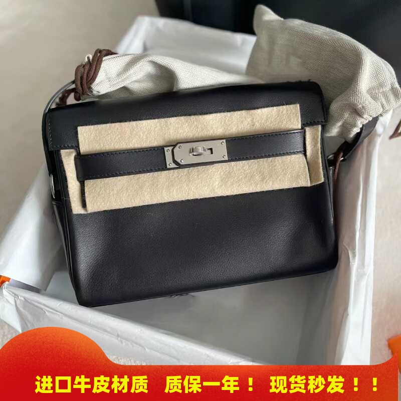牛皮凯莉包邮差包真皮马鞍包通勤