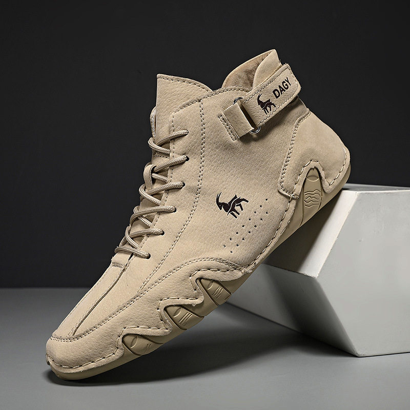 狄迪公羊男鞋高帮棉鞋男士休闲鞋冬季加绒加厚鞋子马丁靴男款