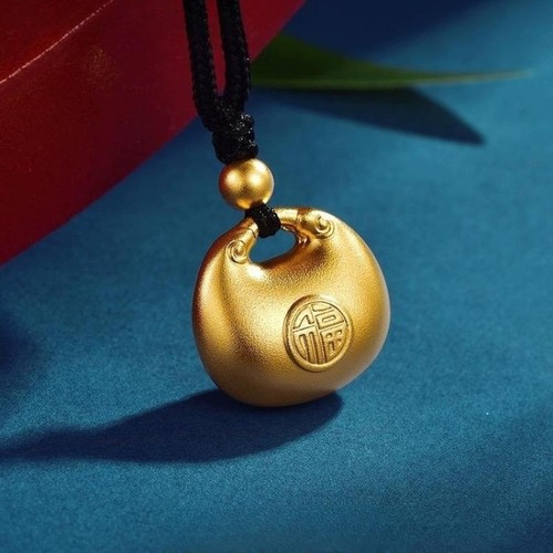 999足金吊坠古法黄金小胖福项链小金坨黄金挂坠男女通用纯金礼物