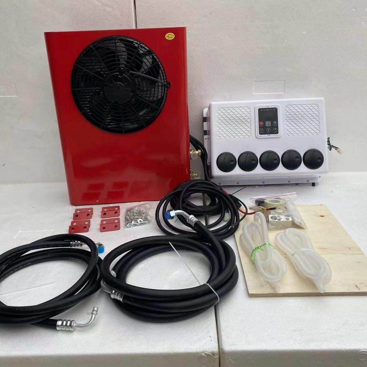 货车车载空调12v空调工程机械变频挂式制冷怪手堆高机24v驻车空调