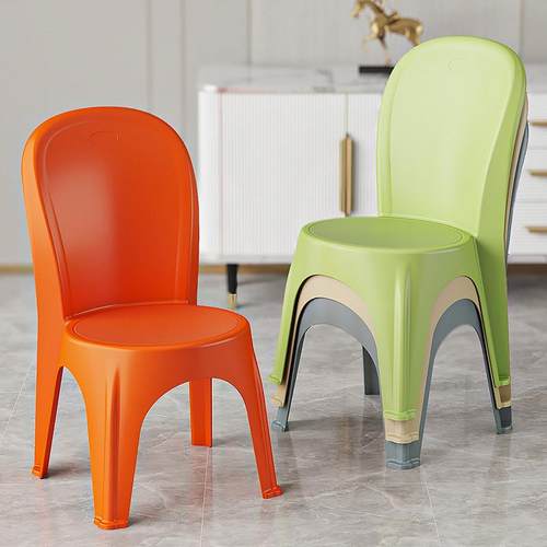 加厚塑料小凳子家用儿童靠背椅35cm客厅小坐凳大人茶几矮椅换鞋凳