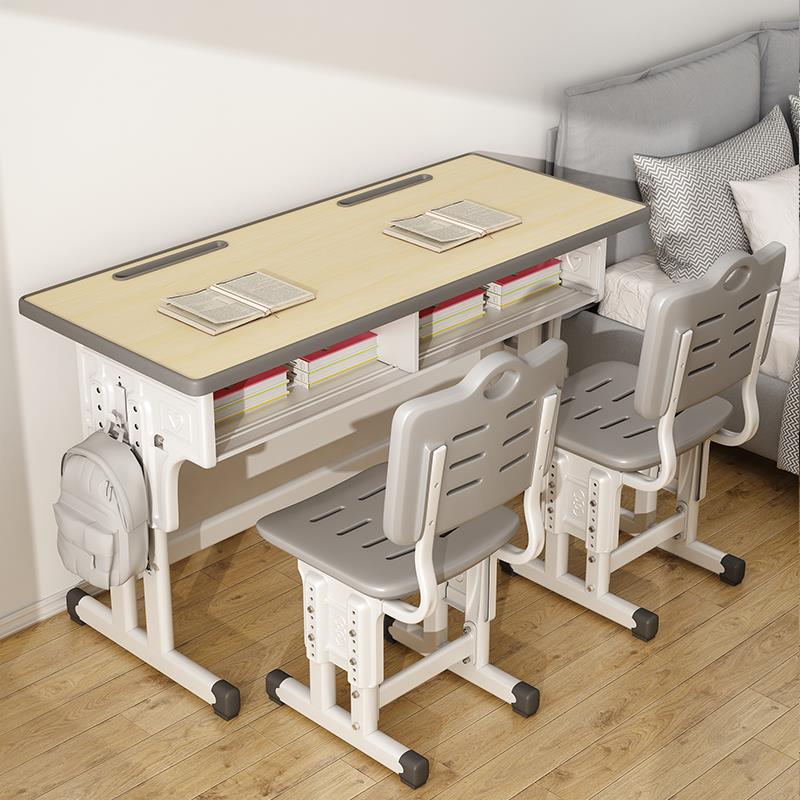 双人书桌儿童学习桌中小学生作业桌椅培训班学校课桌椅儿童书桌