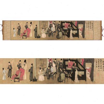十大传世名画局部图丝绸画卷轴画绢画宣纸画仿古画国画水墨画微喷