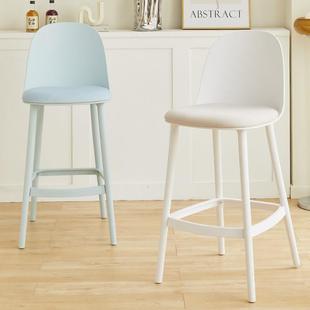 北欧吧台椅网红家用高脚凳现代简约塑料高椅子设计师创意吧台凳子