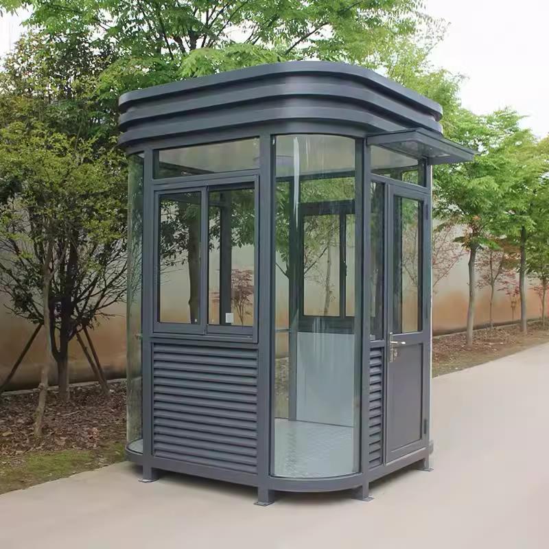 户外钢结构可移动保安亭真石漆门卫值班室治安岗亭收费亭成品现货