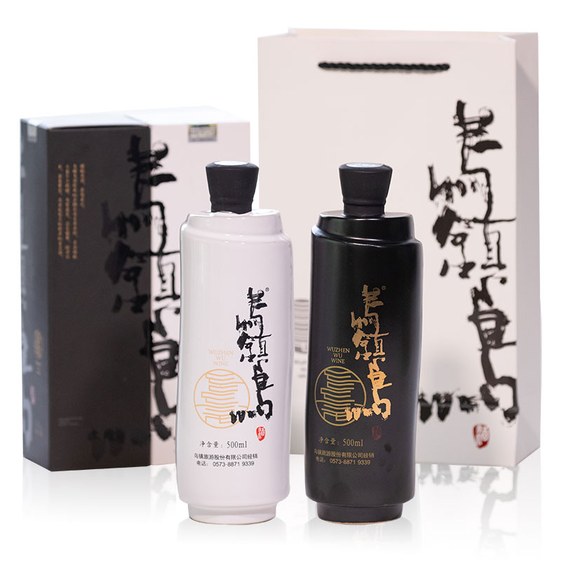 乌镇官方自产陈乌酒 西栅景区特产12度黑糯米黄酒 500ml 3斤坛装
